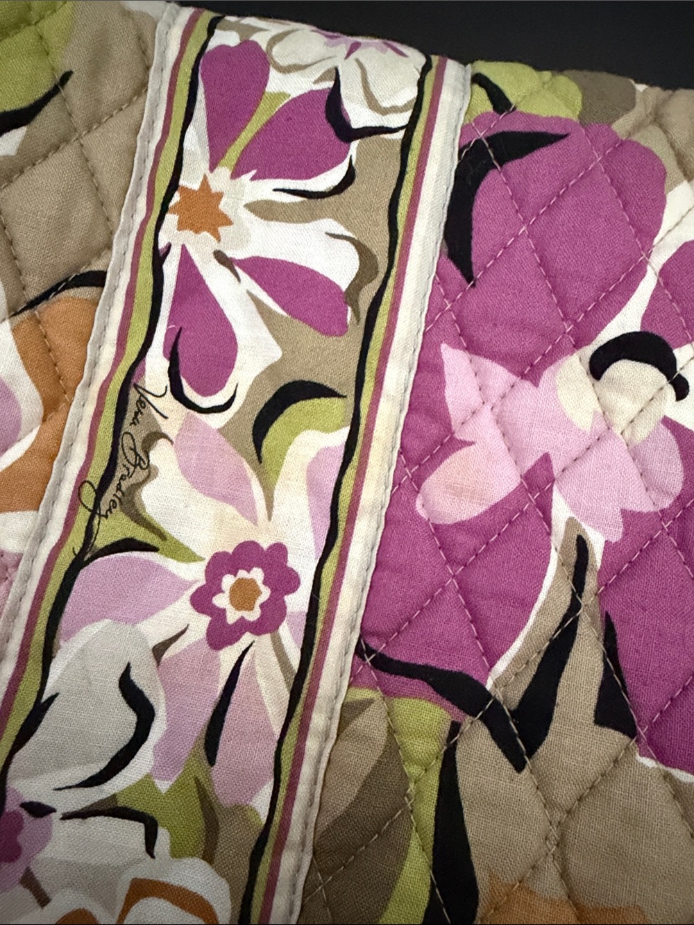 Vera Bradley Floral Quilted Crossbody Messenger Diaper Bag "Portobello Road" - Picture 8 of 10